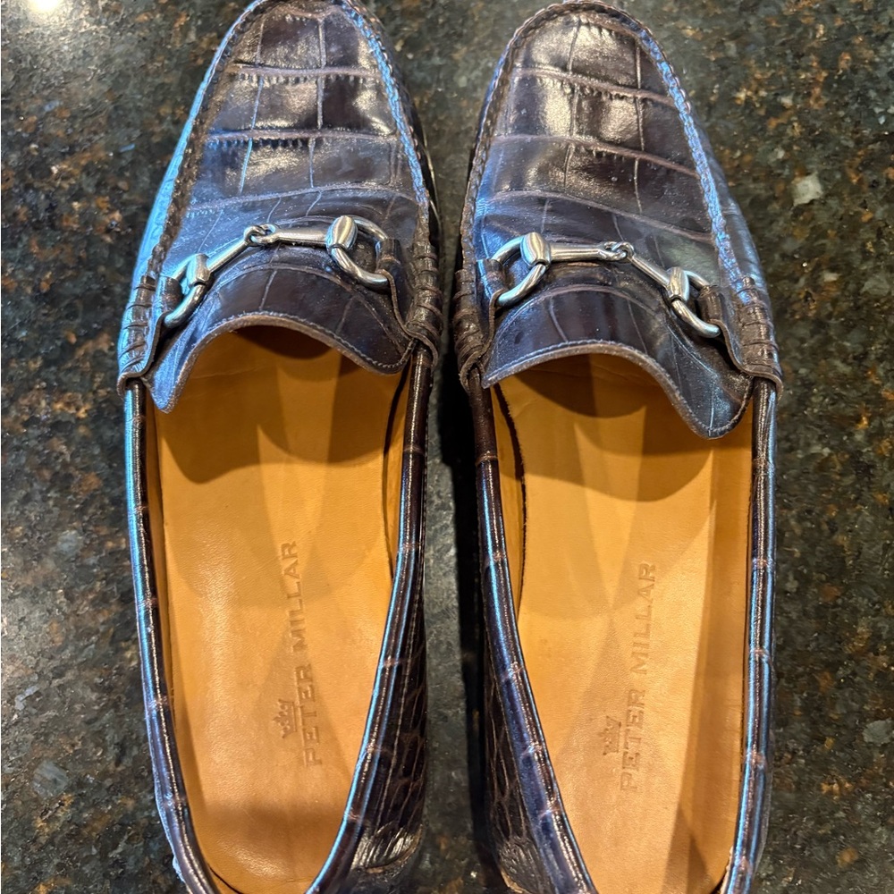 Peter Millar brown loafers